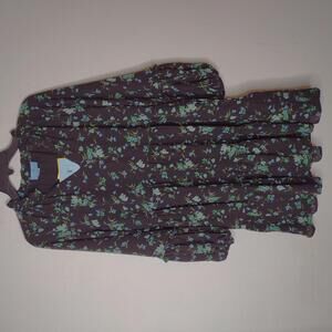 NWT CeCe Women's Black Floral/Fallen Leaves Dress Size XS